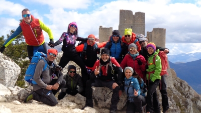 La traversata di Rocca Calascio per i 60 anni di Nicola Luongo