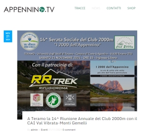 NEWS N. 96 APPENNINO.TV presenta la 14^ Riunione Annuale del Club 2000m con il CAI Val Vibrata-Monti Gemelli