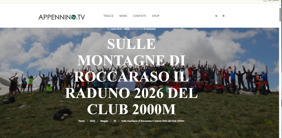 NEWS N.155 APPENNINO TV per il Raduno 2026 del Club 2000m