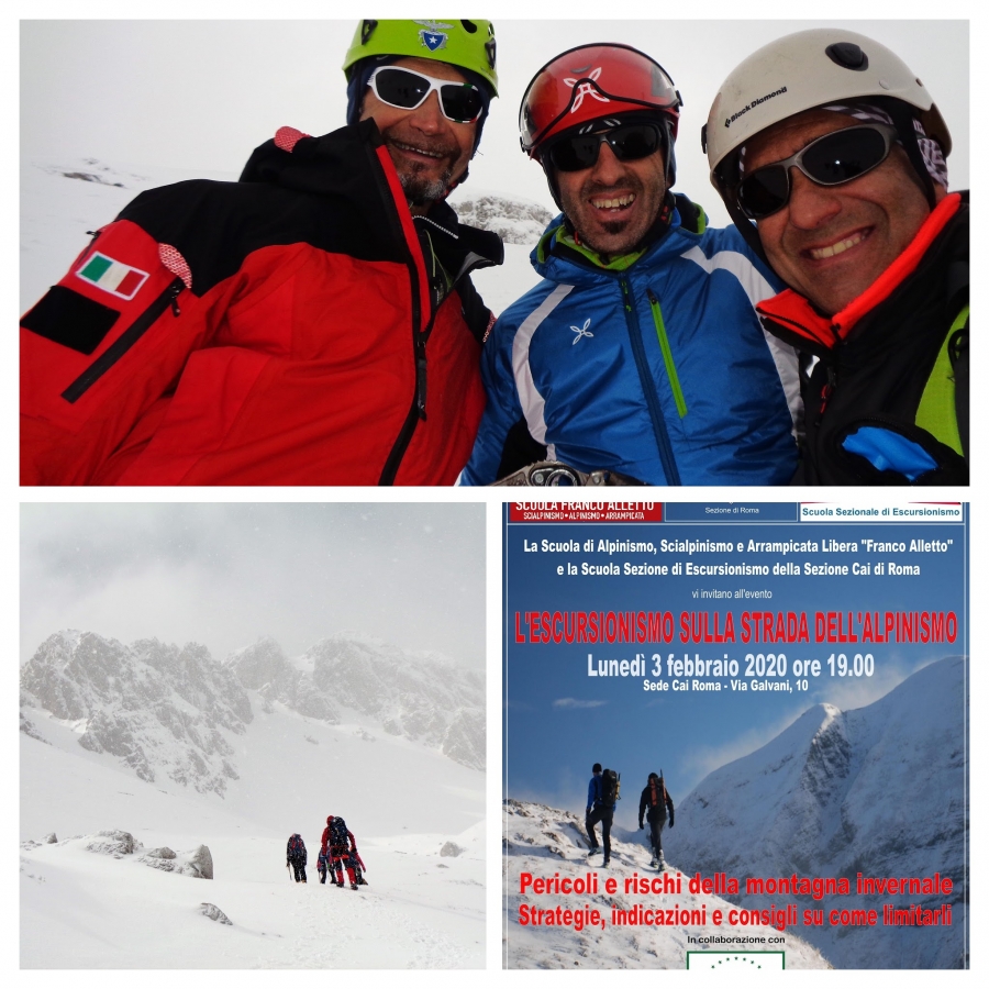 Alle pendici del Terminillo per il Corso di Alpinismo Invernale Scuola Franco Alletto CAI Roma
