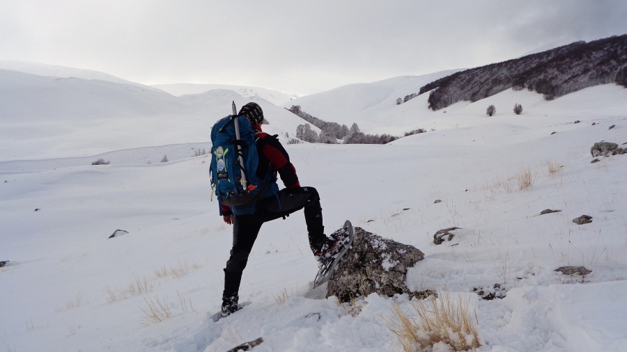 La prima neve sugli Altipiani Maggiori D'Abruzzo per il ritorno con il Gruppo Minimo
