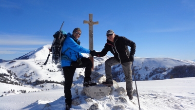 Felicità e tristezza per l'anello-traversata delle cime più alte sui Monti dell'Aterno con il grande Franco Contento