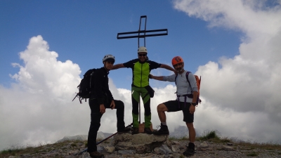Il Monte Sumbra dalla Ferrata Malfatti per il 4° giorno con il Comandante Ing. Adriano Formichini e Chiara...mente Walkers alias Aurelio Mo