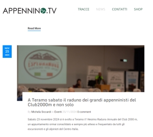 NEWS N.98 APPENNINO.TV Il racconto del grande evento a Teramo della 14^ Riunione Annuale del Club 2000m