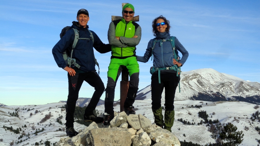 Con la Professoressa GESINE e l'atletico GIANLUCA per l'anello dei 3 Rifugi e delle 2 Cime sui Monti dell'Alta Valle dell'Aterno