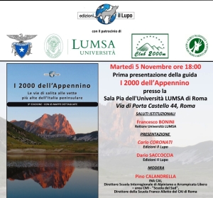 NEWS N. 95 1^ Presentazione a Roma dell&#039;opera &quot; I 2000 dell&#039;APPENNINO &quot;