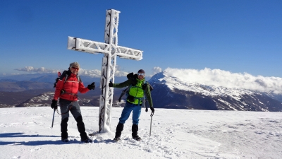 Con la modestia del Grandissimo Appenninista Marco Avati per il magnifico anello bianco di tutte le cime di Campo Felice