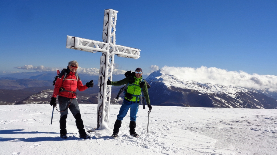 Con la modestia del Grandissimo Appenninista Marco Avati per il magnifico anello bianco di tutte le cime di Campo Felice