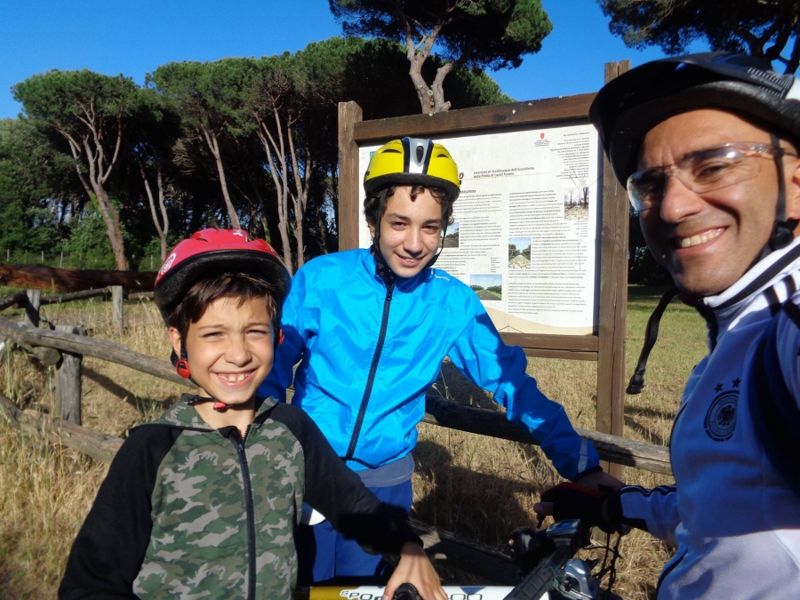 Un Pomeriggio in MTB con i bambini per l'anello di Castel Fusano.