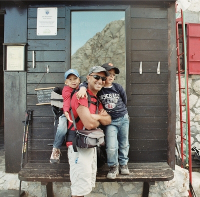 Al Rifugio Franchetti con i miei bambini